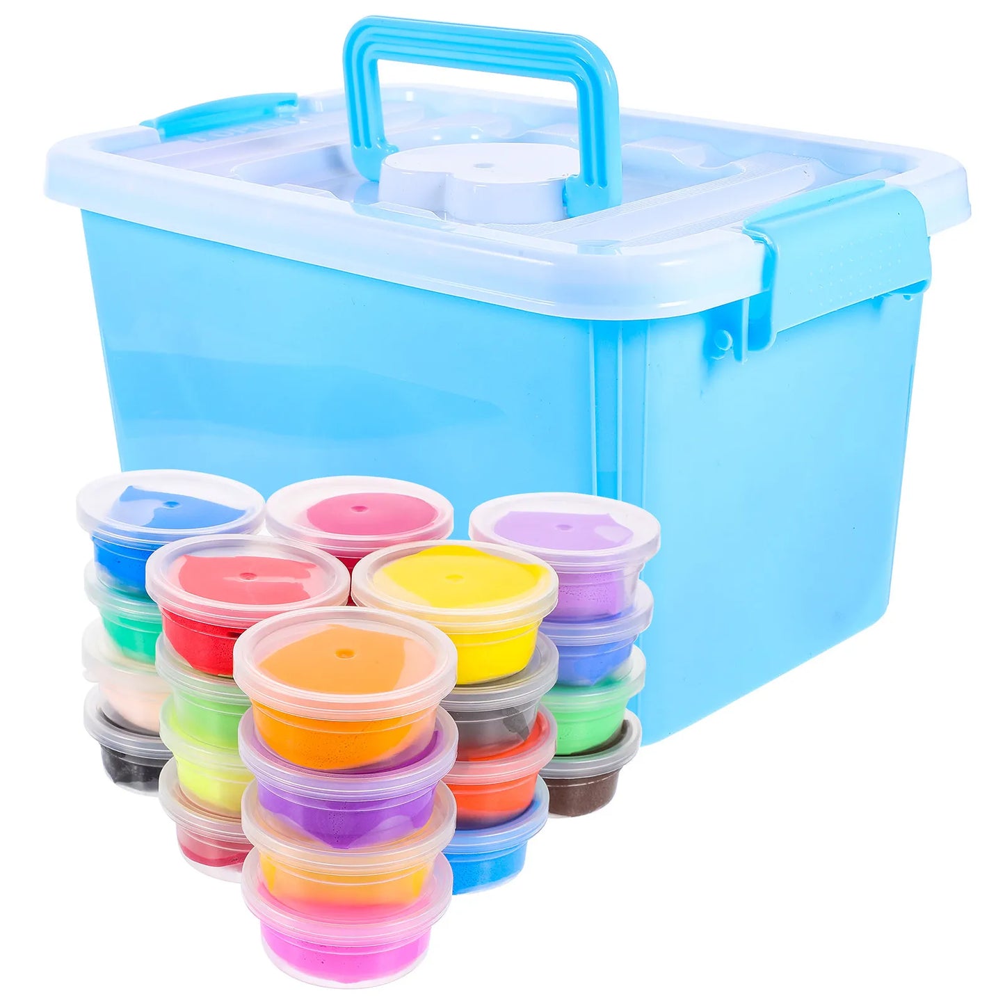 1Set 24 Color Light Soft Modeling Clay Kit Kids Educational DIY Craft Clay Air Dry Non-Toxic Creative Art Supplies with