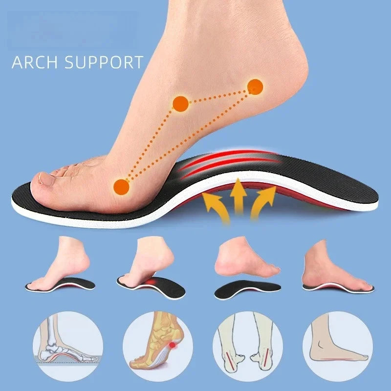 1-6Pairs Orthotic Insole High Arch Support Flatfoot Orthopedic Insoles For Feet Ease Pressure Plantar Fasciitis Pain Relief