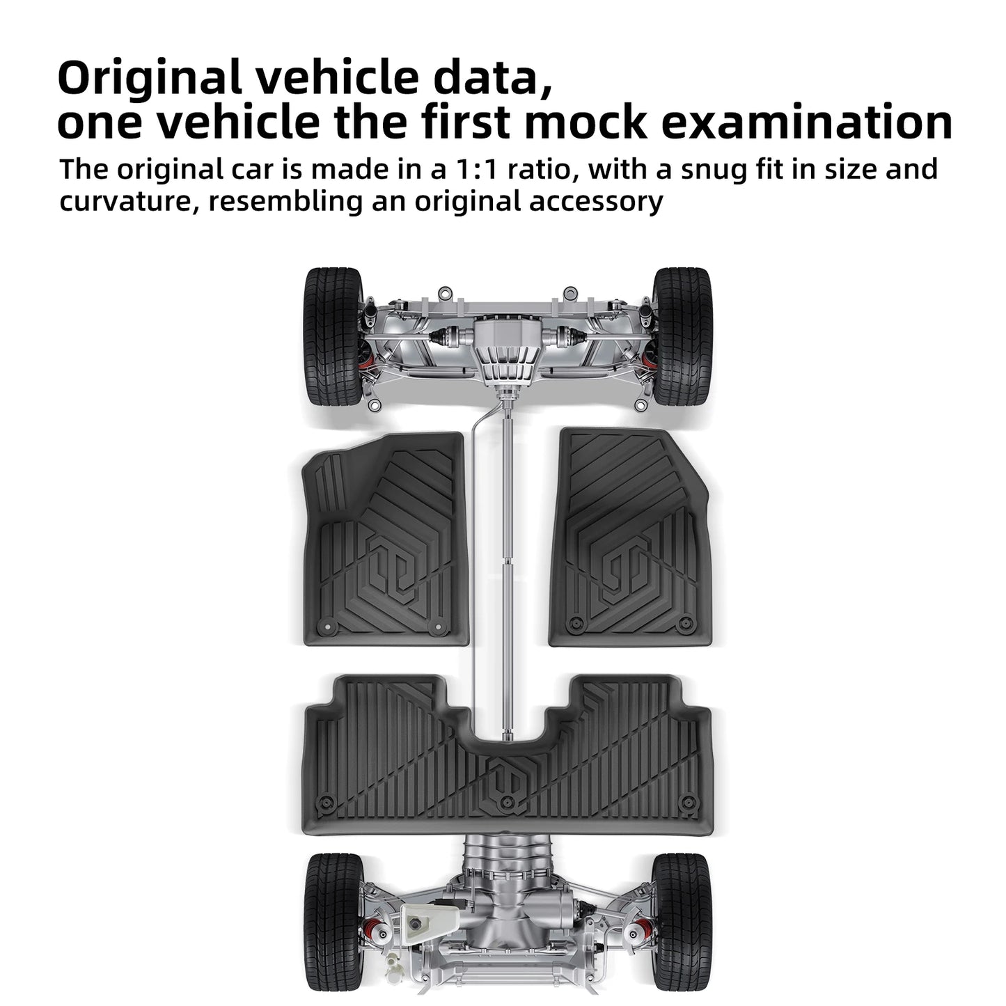 for Leapmotor B10 2025 2026 Car Floor Mats Cargo Liner Trunk Pad TPE 3D Foot Mat Left Hand Drive Waterproof All Weather BLACK