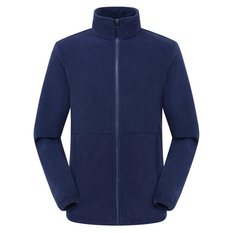 Soft Polar Fleece Jacket with Pockets Lightweight Outdoor Recreation Full Zip Coat