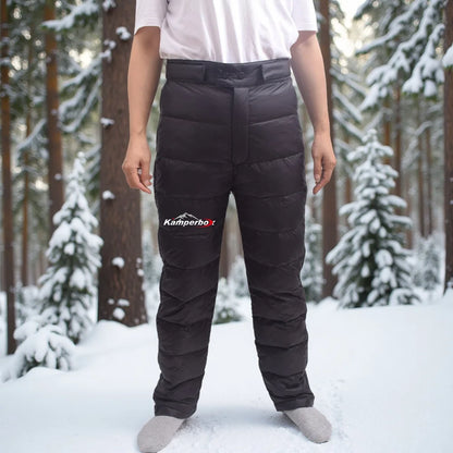 Winter Hiking Pants Winter Warm  Trousers Outdoor Down Pants Windproof  Thermal Hiking Pants Skiing Camping Snow Trousers