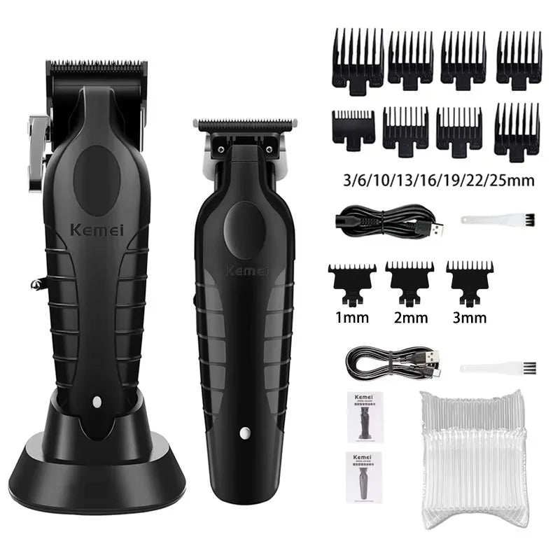 New Kemei Original Hair Clipper Kit KM-2296 KM-2299 KM-T95 Rechargeable Electric Hair Trimmer Barber Professional Shaver For Men