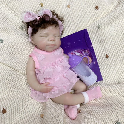 13 Inch Pascale Silicone Doll Handmade Cute Bebe Newborn Baby Soft Solid Silicone Girl Can Open Mouth For Gifts