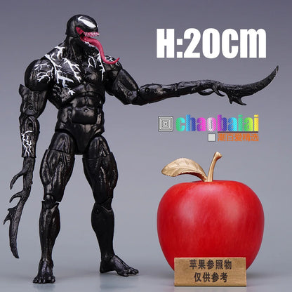 Venom Action Figure 7 Inch And Above Model Posable Superhero Spiderman Movie Character Collectible Toy Desktop Ornament For Fans