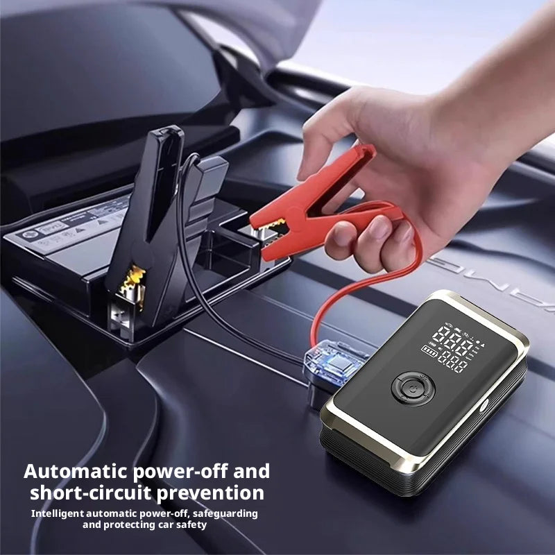 YIJU All-in-One Car Jump Starter with Air Compressor, 150PSI Tire Inflator, Portable Power Bank & Battery Booster