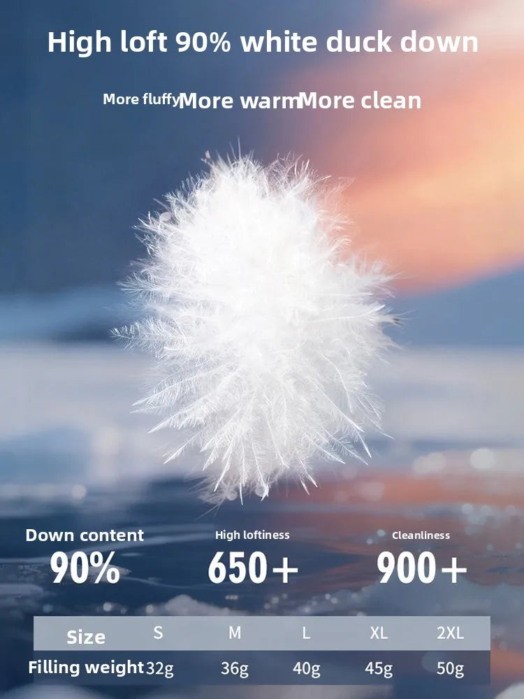 Thickened Duck down Men's Trousers Autumn Winter Warmth Workwear Loose Fit 90 White Duck down Filling Windproof Pants