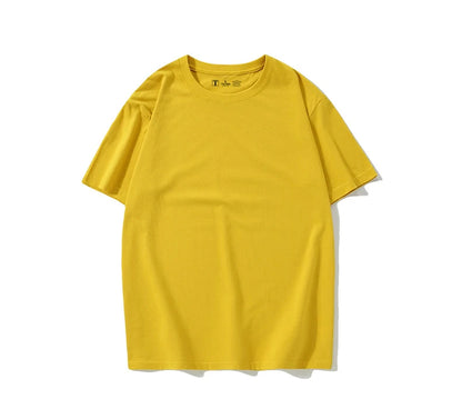 Simple White Oversize T-shirts For Women Cotton Summer Green T Shirts Women Short Sleeve Loose Blue T Shirt Women Yellow Top Tee