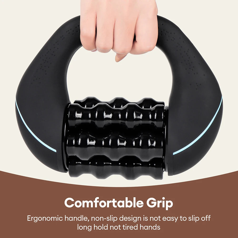 Electric Handheld Body Roller Massager Fascia Gun Deep Tissue Muscle Relaxation Portable Massage Tool for Whole Body Massage