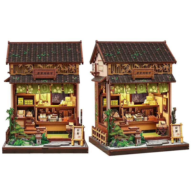 CUTEBEE Book Nook Kit 3D Wooden Puzzle DIY Bookend Insert Model Building Kit Laser Cut Precision Pieces for Home Decor Office