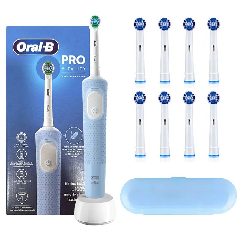 Oral B Electric Toothbrush D103 3D Action Daily Clean Teeth 3 Modes Visible Pressure Sensor Gum Cares Waterproof Rechargeabl