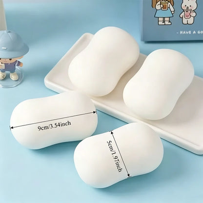 ASMR simulated soap ball squishy stress ball, soft cute realistic filled soft glue toy, prank soap stress relief toy, gift