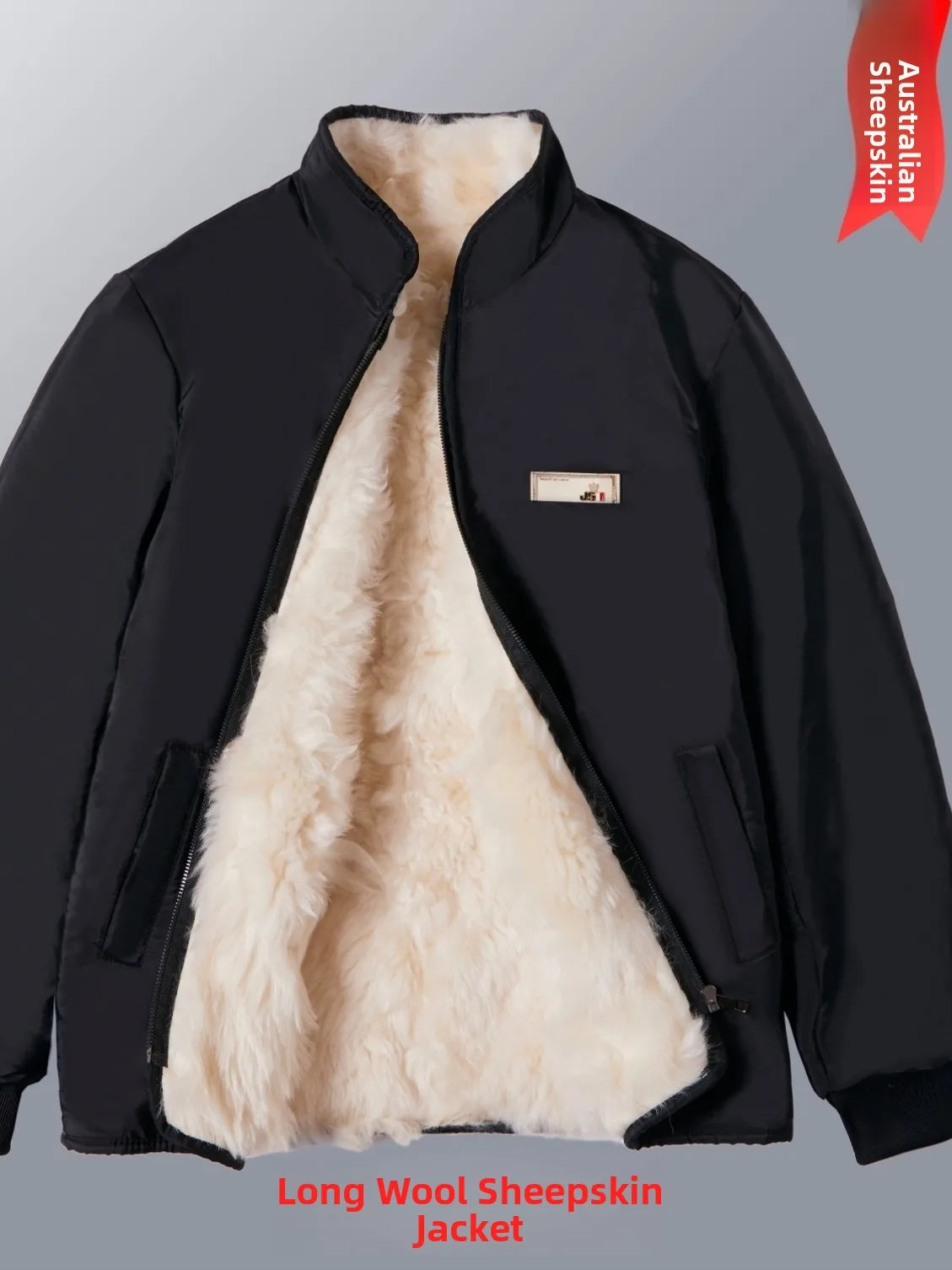 Thickened Sheepskin Leather Fur Integrated Stand Collar Warm Outerwear Coat for Men Mid-Aged And Elderly Autumn Winter Top