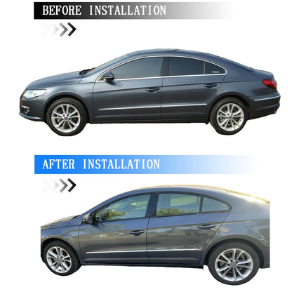 Glossy Black PVC Car Window Decorative Strip Sticker for Volkswagen CC 2009-2018 Exterior Protection Accessory