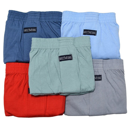 5PCS/Pack 100% Cotton Men Solid Pajama Pants Casual Elastic Waist Sleeping Shorts 3D Crotch Bottoms Breathable Pijama Hombre
