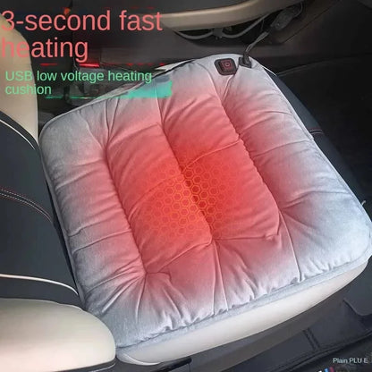 Adjustable Temperature Graphene Seat Cushion Car Winter Plush Seat Cushion 12V Universal Warm USB Electric Heating Seat Cushion