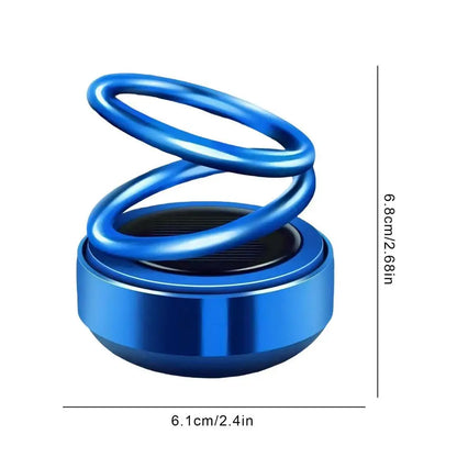 Solar Car Air Fresheners Double Ring Rotating Car Perfume Ornaments Aromatherapy Auto Diffuser Cars Interior Decoration Diffuser