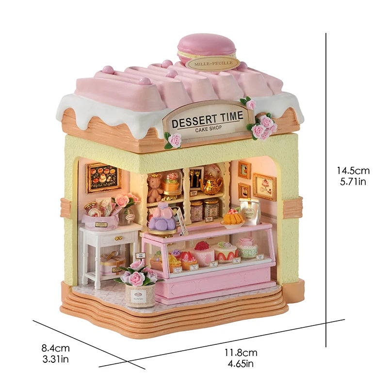 Miniature Dollhouse Set 3D Puzzle Assembly Model DIY Handmade Sets Bedroom Decoration Crafts Toys For Christmas Birthday Gifts
