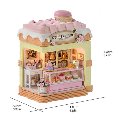 Miniature Dollhouse Set 3D Puzzle Assembly Model DIY Handmade Sets Bedroom Decoration Crafts Toys For Christmas Birthday Gifts