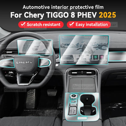 For CHERY TIGGO 8 PHEV 2025 Car Panel Film Dashboard Protective Sticker Interior Anti-Scratch Film Cover Accessories