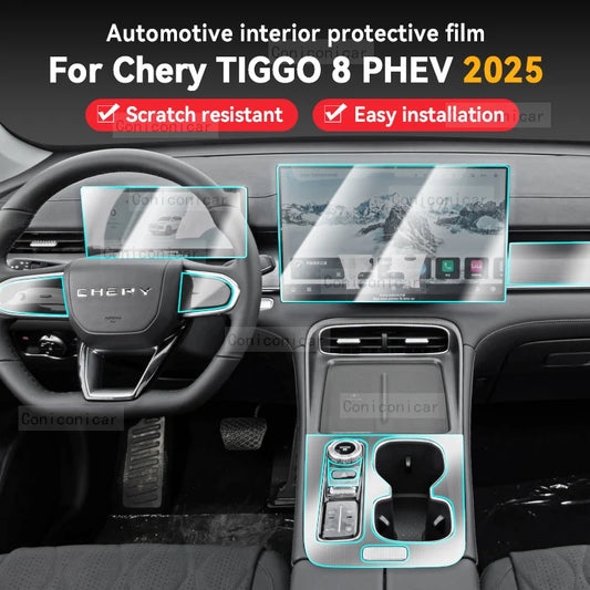 For CHERY TIGGO 8 PHEV 2025 Car Panel Film Dashboard Protective Sticker Interior Anti-Scratch Film Cover Accessories