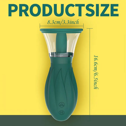 Vacuum Sucking Tongue Licking Vibrator for Women Clit Sucker Nipples Breast Massager Removable Cup Female Masturbation Sex Toy