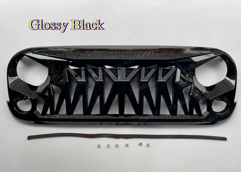 Shark Style for Jeep Wrangler JK 2008-2017 4x4 Front Bumper Grilles Offroad Racing Grills Air Vent Cover Trim Body Kit Auto Part