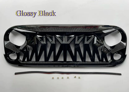 Shark Style for Jeep Wrangler JK 2008-2017 4x4 Front Bumper Grilles Offroad Racing Grills Air Vent Cover Trim Body Kit Auto Part