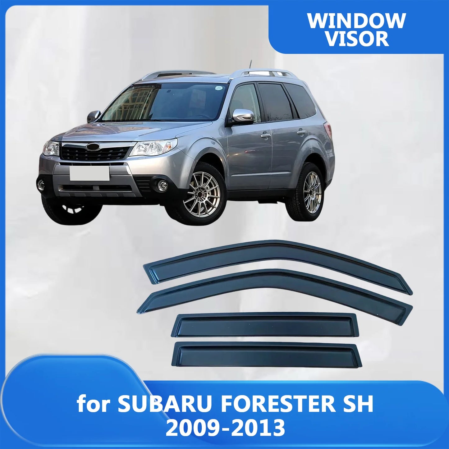 Window Visor for Subaru Forester 2009 2010 2011 2012 2013 Wind Deflectors Rain Guards Door Visor Vent Shades Ventvisor Sun Rain