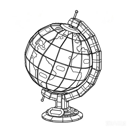 2022 Expert Moc Bricks 2585PCS Earth Globe Modular Building Blocks Assembly Bricks Children Educational Model Bricks 66980 6089