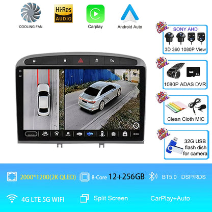 Android 16 Car Radio for Peugeot RCZ 308 SW 2007-2015 408 2012-2020 2DIN Multimedia Navigation GPS Carplay Auto Head Unit WIFI