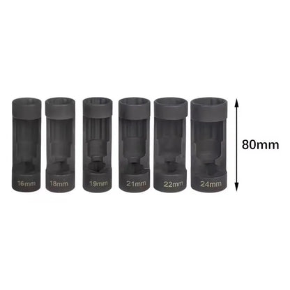 Automotive 1/2 Inch Drive 12 Point Suspension Strut Socket Tool 16-24mm Shock Absorber Nut Remover for Car Auto Repair Hand Tool