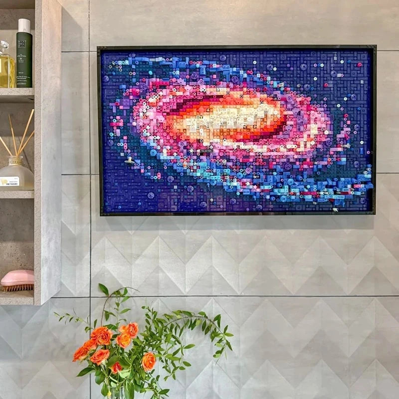 2026 3091 Works of art, space, universe, stars, Milky Way, building blocks, decorations, puzzle models, birthday gifts