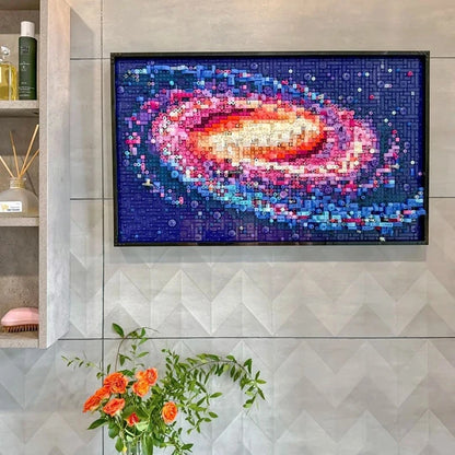 2026 3091 Works of art, space, universe, stars, Milky Way, building blocks, decorations, puzzle models, birthday gifts