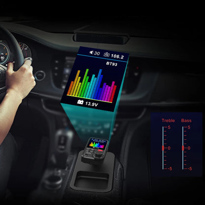 1.8 Inch Music Player QC3.0 Charging Bluetooth-Compatible Handsfree Car Radio Quick Charge Adapter Car Wireless USB Fast Charger