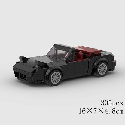 MOC Speed Car Miata MX-5 NA M3 Super Race Sport Vehicle Model Building Block Technical Racing Brick Toy Christmas Gift City