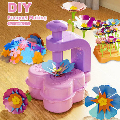 DIY Bouquet Making Fabric Flower Toys, Flower Make Bouquets Toy for Girls Educational Making Craft Kit Kids Gifts
