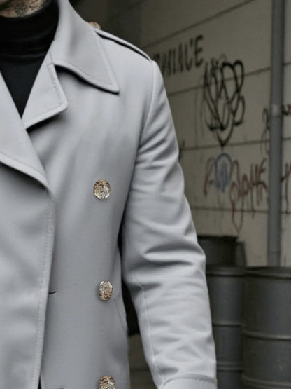 New Wool Coat Tweed Jacket Men's Windproof Wool Coat Winter Warm Fashion Street Popular Wool Coat