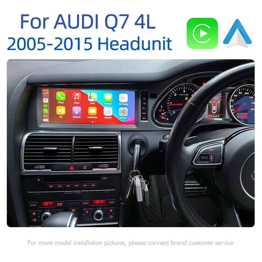 Android 14 Car Multimedia Player CarPlay For Audi Q7 4L RHD GPS Navigation Auto Radio Stereo DSP WIFI