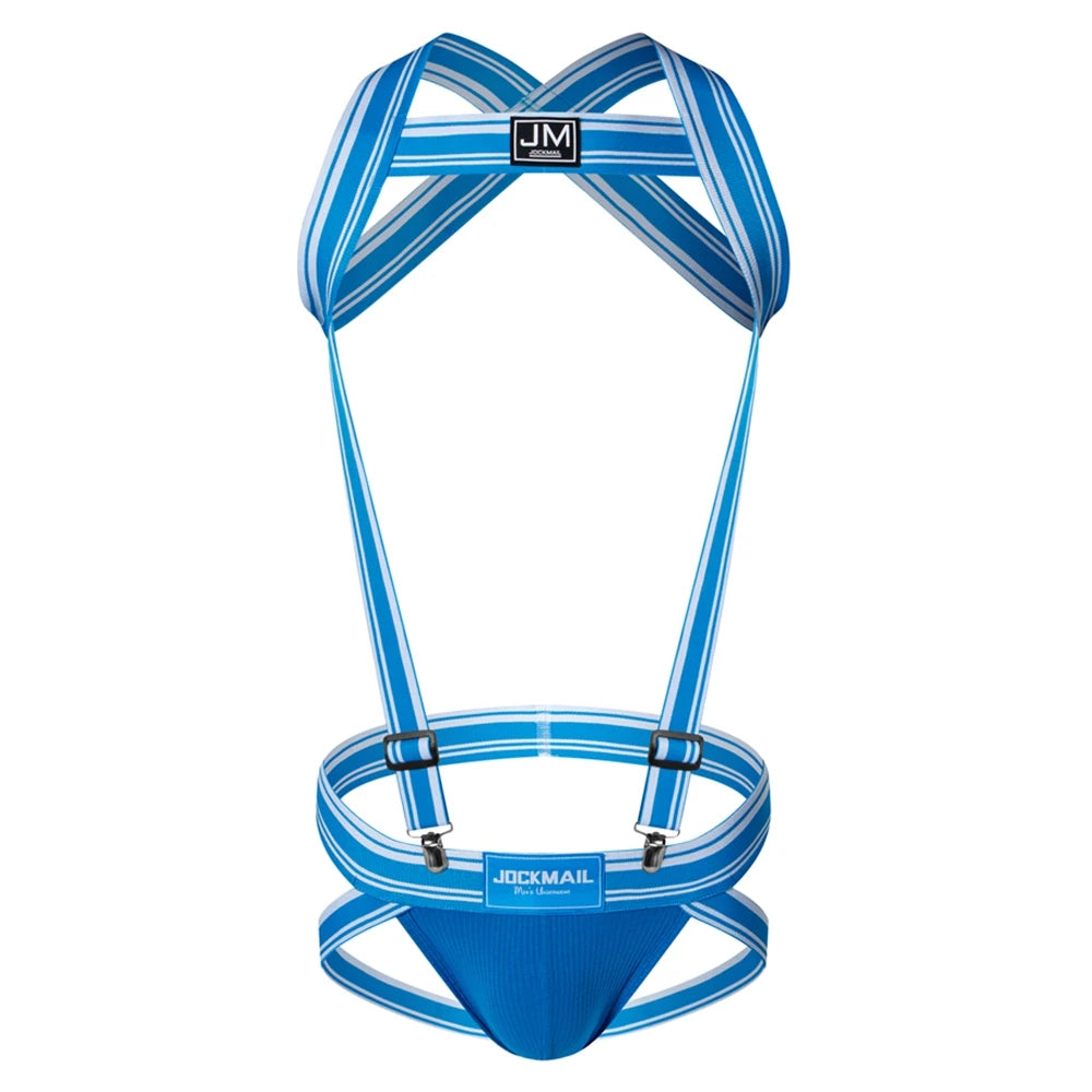 Detachable Split-type Men's Sexy Jockstrap Underwear Bodysuit Suspender Jumpsuits Man Harness Gay Underwear Mens Lingerie Sissy