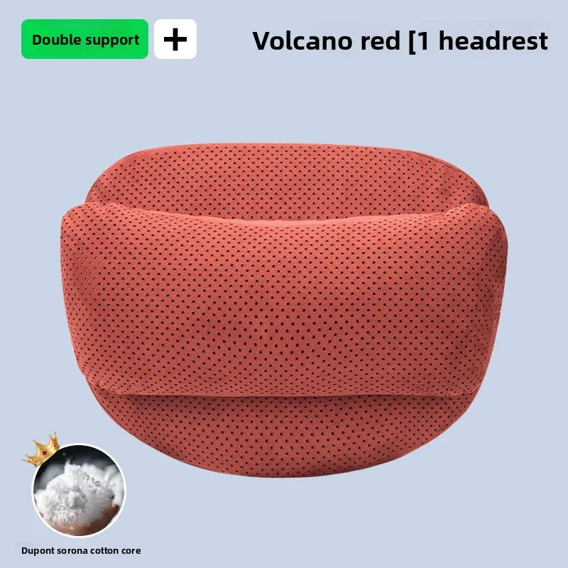 High Quality Universal SUV Car Headrest Cushion Car Seat Neck Pillow High-grade Leather Breathable Lumbar Support Car Pillow