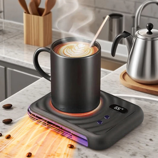 Electric Cup Warmer Cup Heater 2 in 1 Coffee Tea Mug Warmer Portable Coaster Cup Warmer For Home Office Desktop Cup Mug Warmer