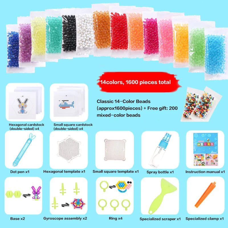 36 Colors DIY Water Bead Spray Magic Beads Handmade 3D Puzzle Accessories Children's Educational Bead Toys Kids' Craft Puzzle