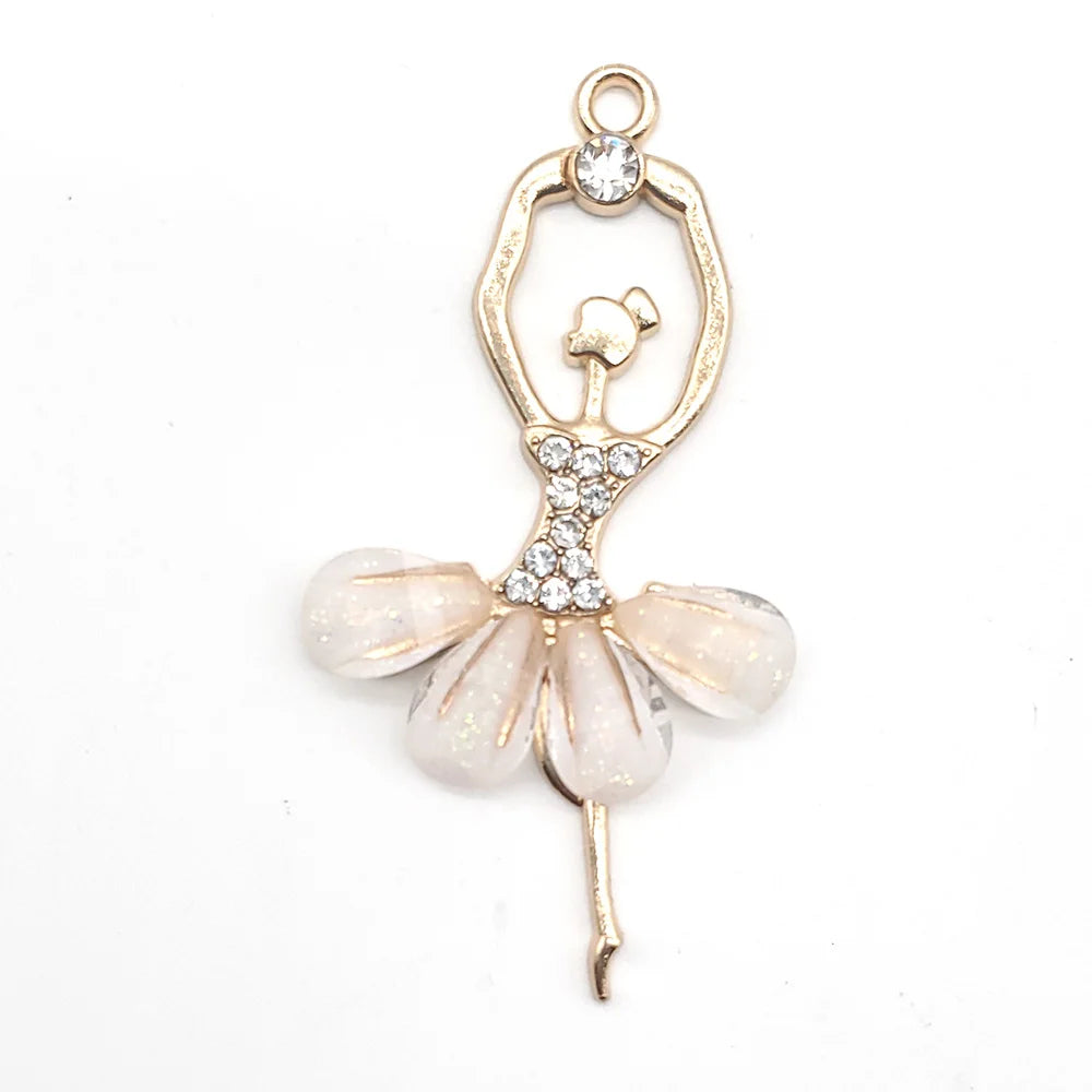 Metal Rhinestone Pearl Chain Butterfuly Crown Shoe Charms for Clogs Sandals Decoration Shoe Buckle for Girls Gift