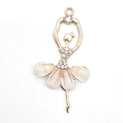 Metal Rhinestone Pearl Chain Butterfuly Crown Shoe Charms for Clogs Sandals Decoration Shoe Buckle for Girls Gift