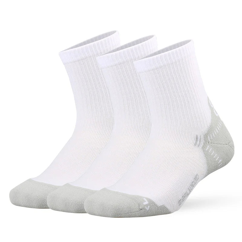 ZEALWOOD Running Cotton Socks Men's Women's Breathable Cushion No Show/Ankle/Crew Antibacterial Moisture Wicking Socks 3 Pairs
