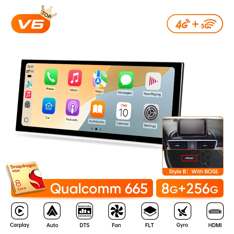 Ainavi 12.3 Inch Radio For Mazda 3 Axela 2013 2014 2015 2016 2017 2018 Car Multimedia Player Wireless Carplay Android Auto 2K 4G