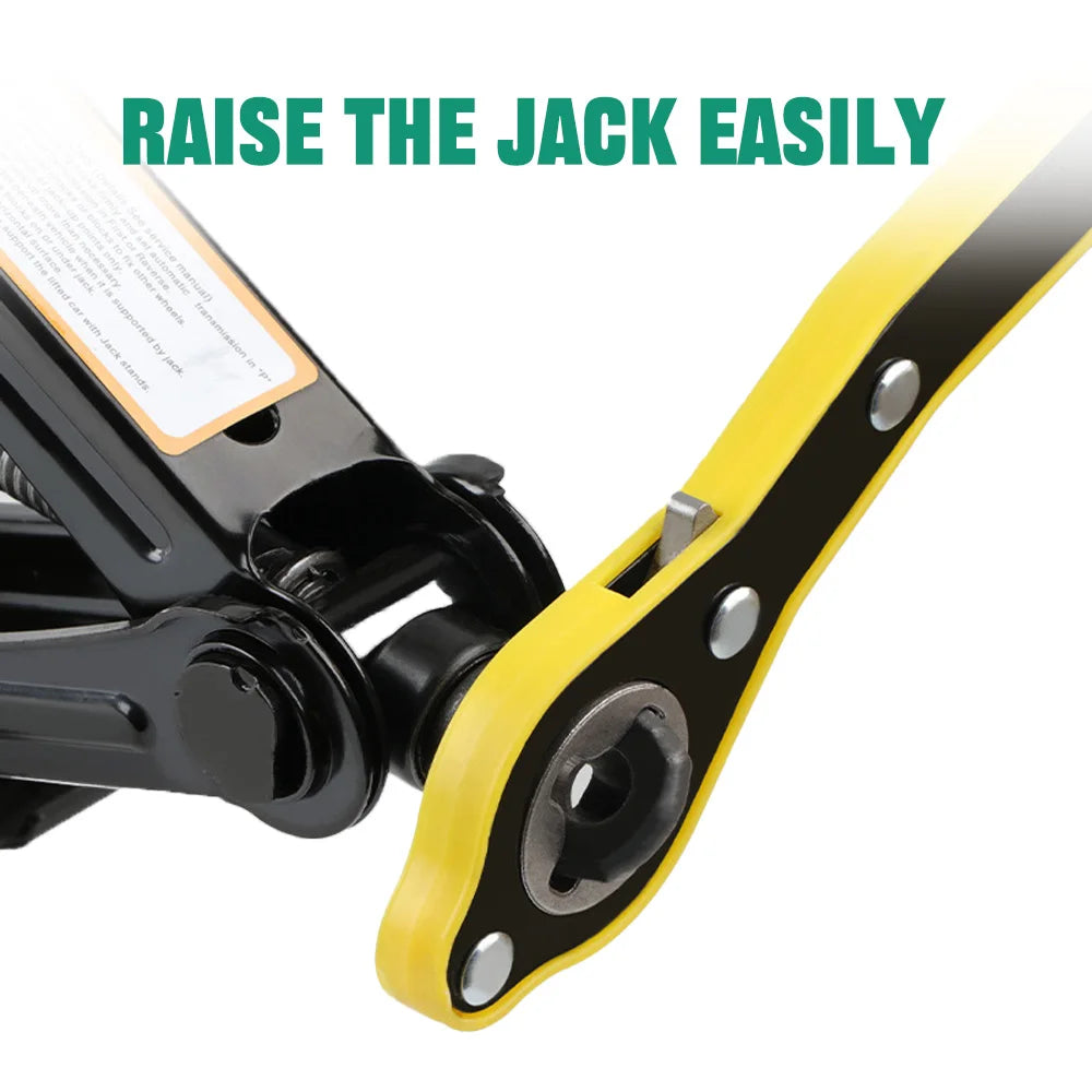 Mechanical Manual Scissor Jacks With Stabilizer Base & Ratchet Wrench For Car/SUV Tire Replacement And Emergency Roadside Repair