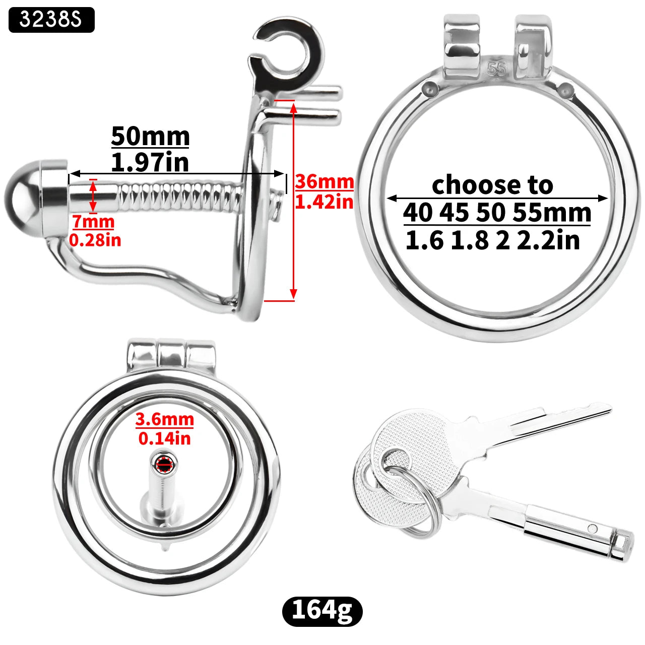 FRRK-238 Urethral Tube Piercing Metal Chastity Cage Lock Cock Device Adult Game 정조대 Male Penis Exercise Advanced Player Sex Toy