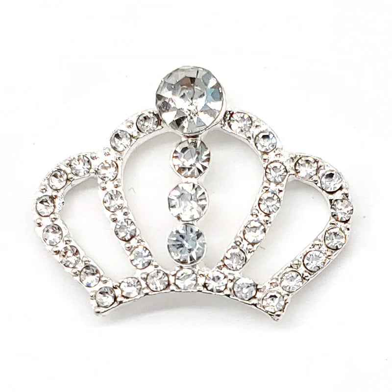 Metal Rhinestone Pearl Chain Butterfuly Crown Shoe Charms for Clogs Sandals Decoration Shoe Buckle for Girls Gift
