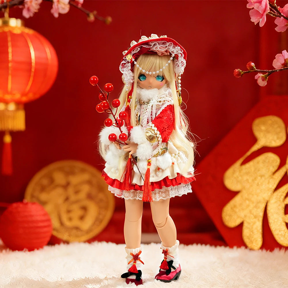 ICY DBS 1/4 BJD Dream Fairy Doll  Anime Toy Articulated Doll Holiday-Themed Doll Includes Clothing and Shoes 40cm SD